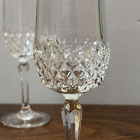 Cristal D'Arques Durand Longchamp Crystal Set of 3 Champagne Flutes Wine Glasses - Picture 3 of 9